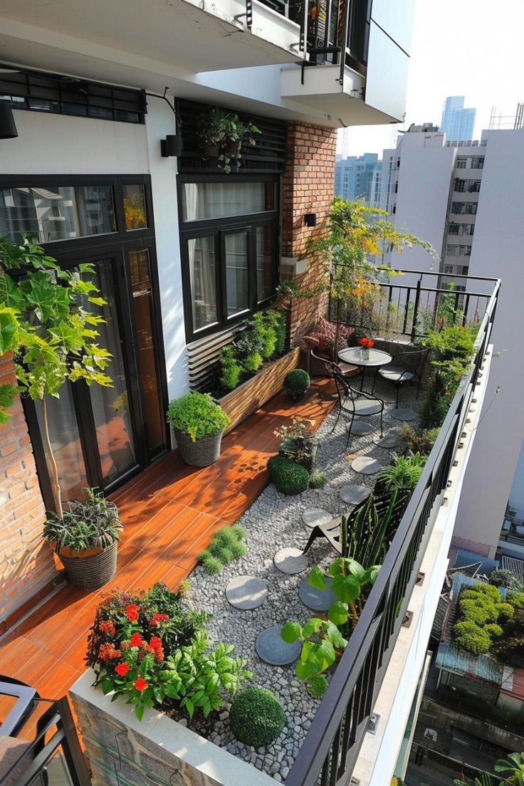 Tiểu cảnh ban công chung cư đẹp - zions